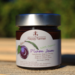 PLUM JAM - CERTIFIED ORGANIC (HAPPY FARMERS)