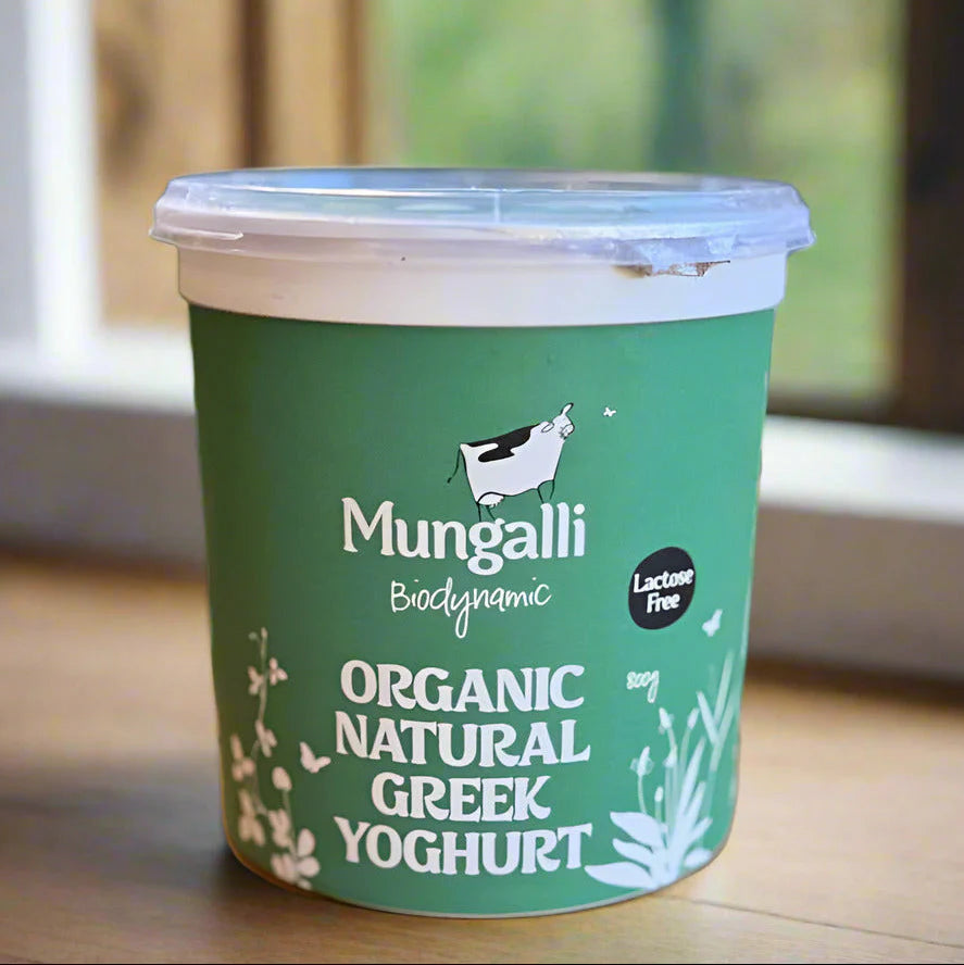 YOGHURT GREEK PLAIN LACTOSE FREE *800G - ORGANIC BIODYNAMIC (MUNGALLI CREEK) (Copy)