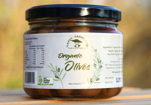 OLIVE in brine - ORGANIC (HAPPY FARMERS) (EXP AUG 2024)