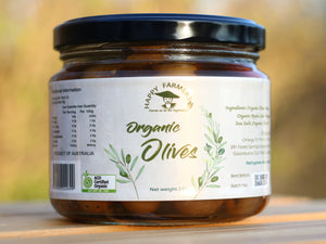 OLIVE in brine - ORGANIC (HAPPY FARMERS) (EXP AUG 2024)