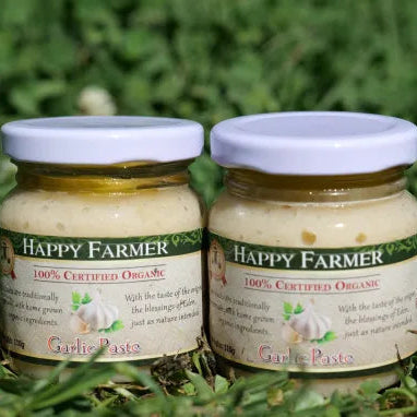 GARLIC PASTE - CERTIFIED ORGANIC (HAPPY FARMERS)